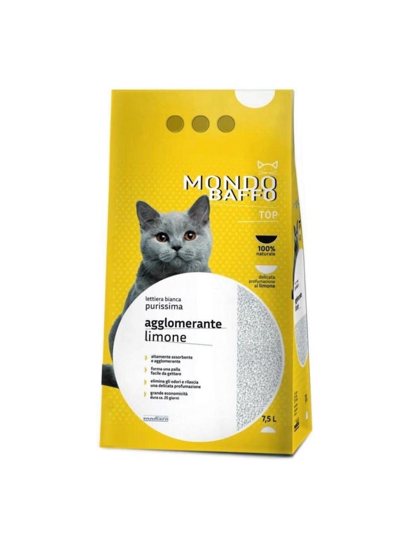 Mondo Baffo Ultra Limon Carbon Clumping Cat Litter, 7.5 L