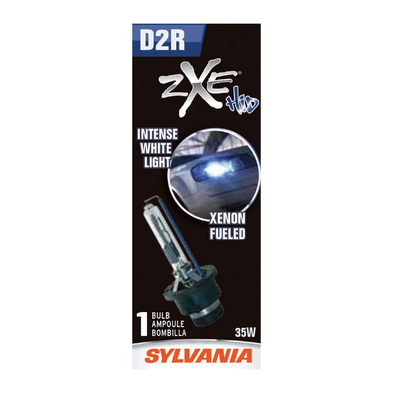 مصباح أمامي عالي الكثافة SYLVANIA D2R SilverStar zXe HID عالي الأداء ضوء أكثر سطوعًا وبياضًا يعمل بالزينون مع أسلوب وموقف HID يحتوي على 1 مصباح