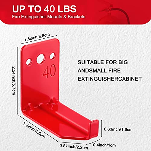 Queekay 20 Pack Fire Extinguisher Mount Universal Bracket 5 to 40 lb Fire Extinguisher Holder Wall Hook Hanger(Classic Style) - Image 2