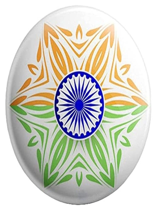 Nivaraprint نيفارا | شارات علم الهند | شارات العلم الوطني | شارات يوم الجمهورية الهندية | شارات ثلاثية الألوان | شارات دبابيس | مجموعات يوم الاستقلال (عبوة من 7 قطع، تصميم 7) - Image 1