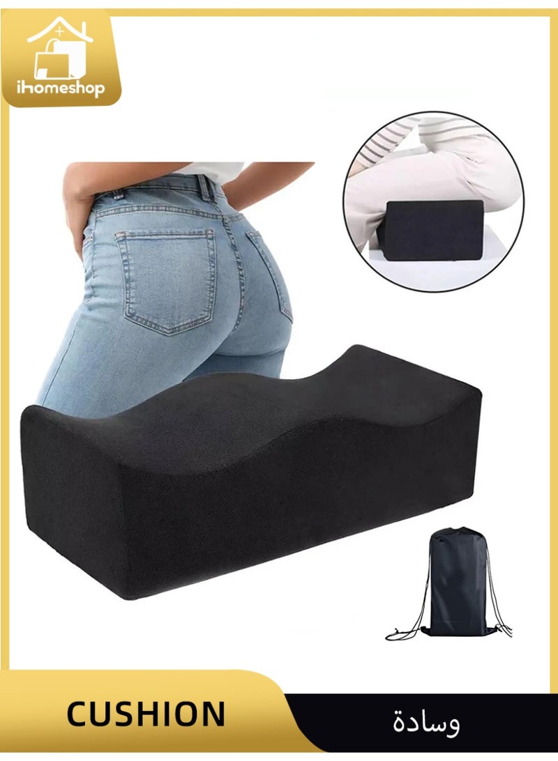 آي هوم شوب وسادة الوضعية المريحة -رغوة الذاكرة، تخفيف العمود الفقري، دعم ما بعد التشغيل، وسادة رفع مؤخرة للاستخدام المكتبي والمنزلي، 42.5 بوصة 2020-بوصة 12 سم - Image 1