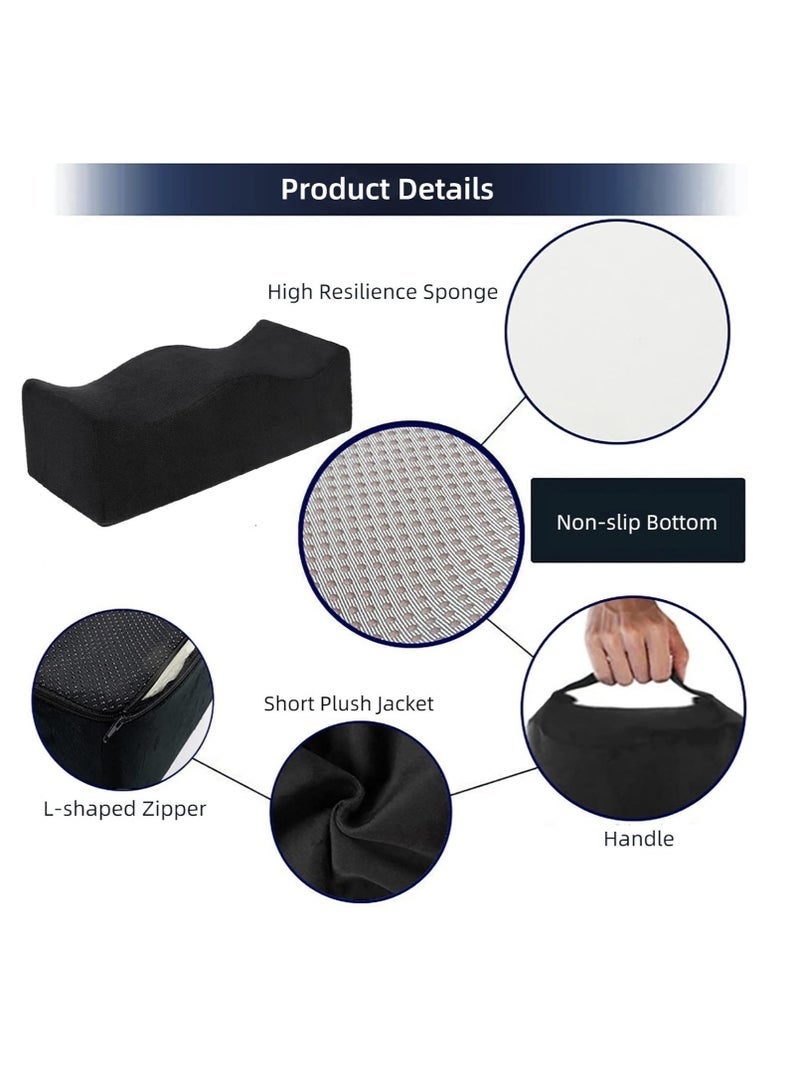 آي هوم شوب وسادة الوضعية المريحة -رغوة الذاكرة، تخفيف العمود الفقري، دعم ما بعد التشغيل، وسادة رفع مؤخرة للاستخدام المكتبي والمنزلي، 42.5 بوصة 2020-بوصة 12 سم - Image 5