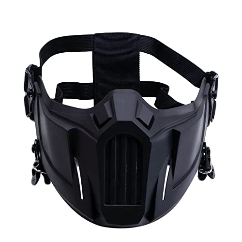 yeesport Airsoft Mask Creative Protective Half Face Mask Outdoor Game Mask Costume Mask Outdoor Sports Masks (Black) - Image 1