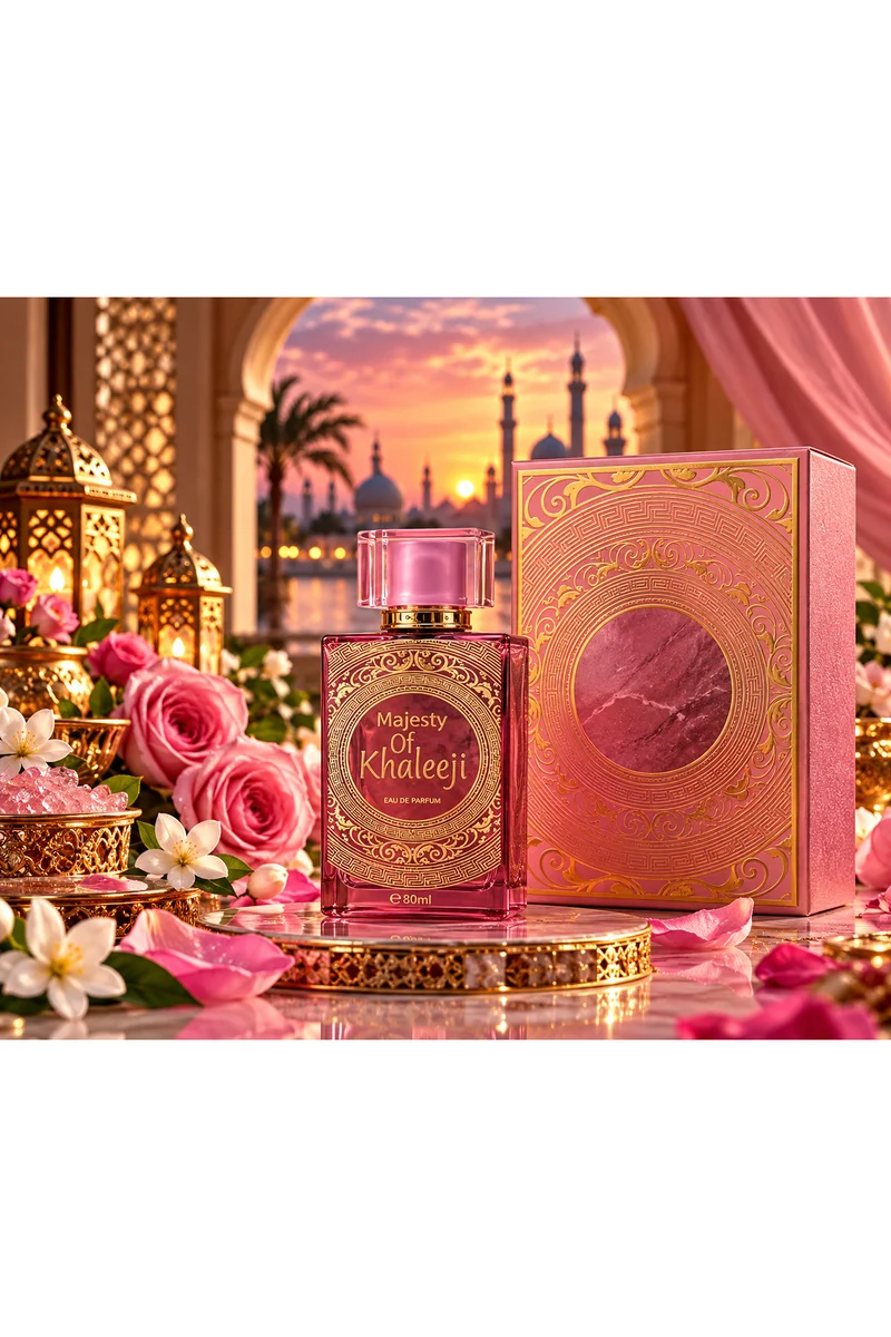 محبوب للعطور Majesty of Khaleeji Pink Eau De Parfum 80ml | Elegant & Luxurious Arabian Fragrance