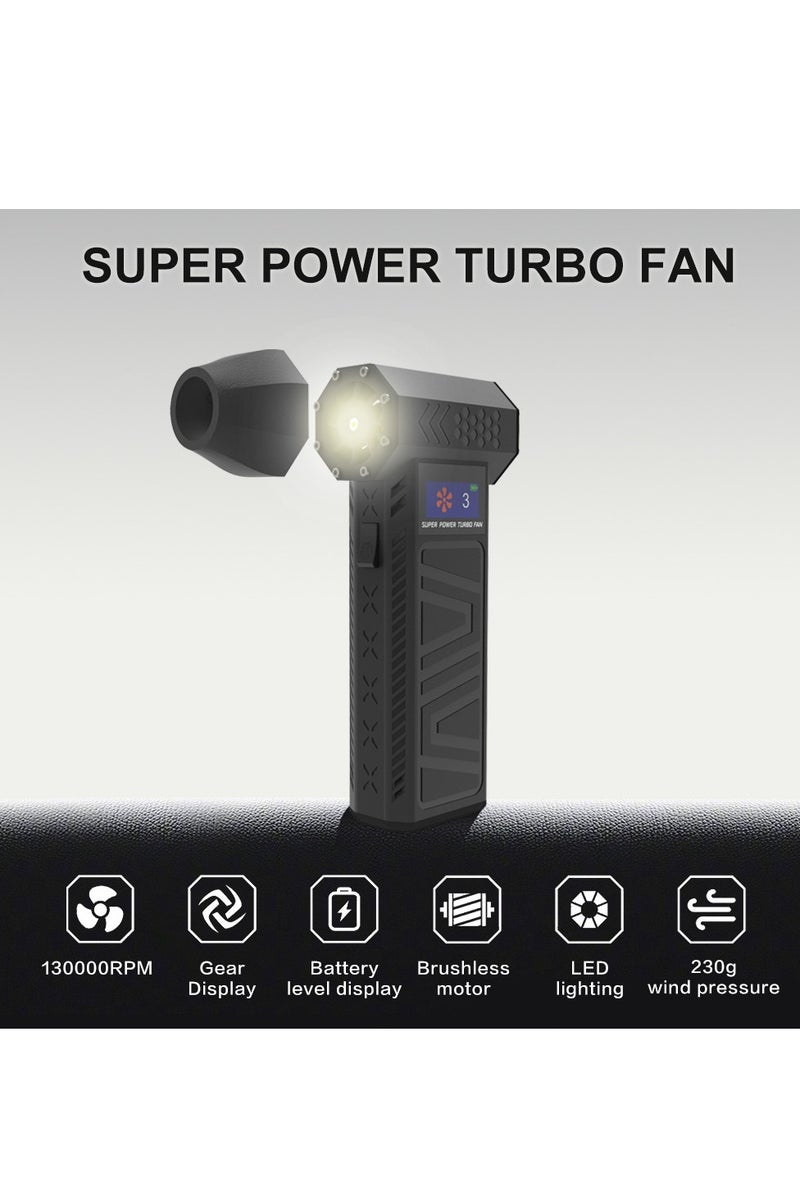 Air Blower Turbo Blower for Removing Sand from Cars, Car Blower for Dust Removal, 184W, 52M/S Wind Speed，5000mAh，130000RPM - Image 2