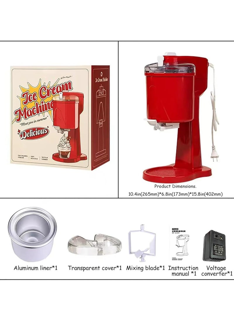 Ice Cream Maker with Built-in Freezer: Perfect for Kitchenaid, Ideal for Fruit Ice Cream Rolls and Frozen Desserts.