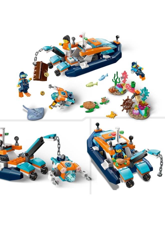 LEGO 60377 Explorer Diving Boat  Building Set  - Image 3