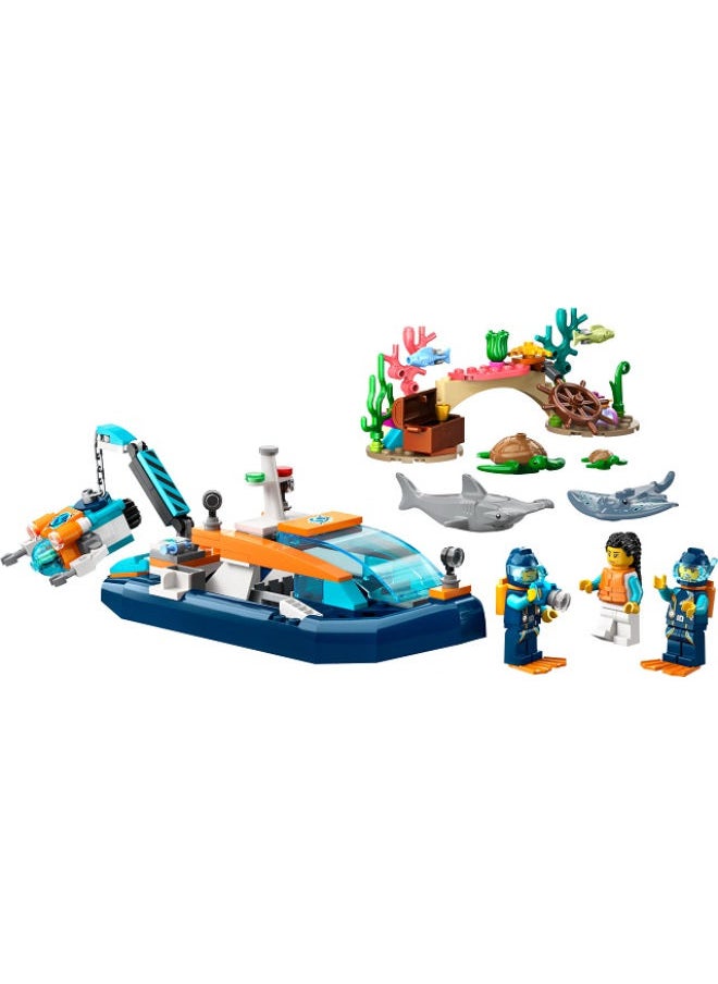 LEGO 60377 Explorer Diving Boat  Building Set  - Image 2