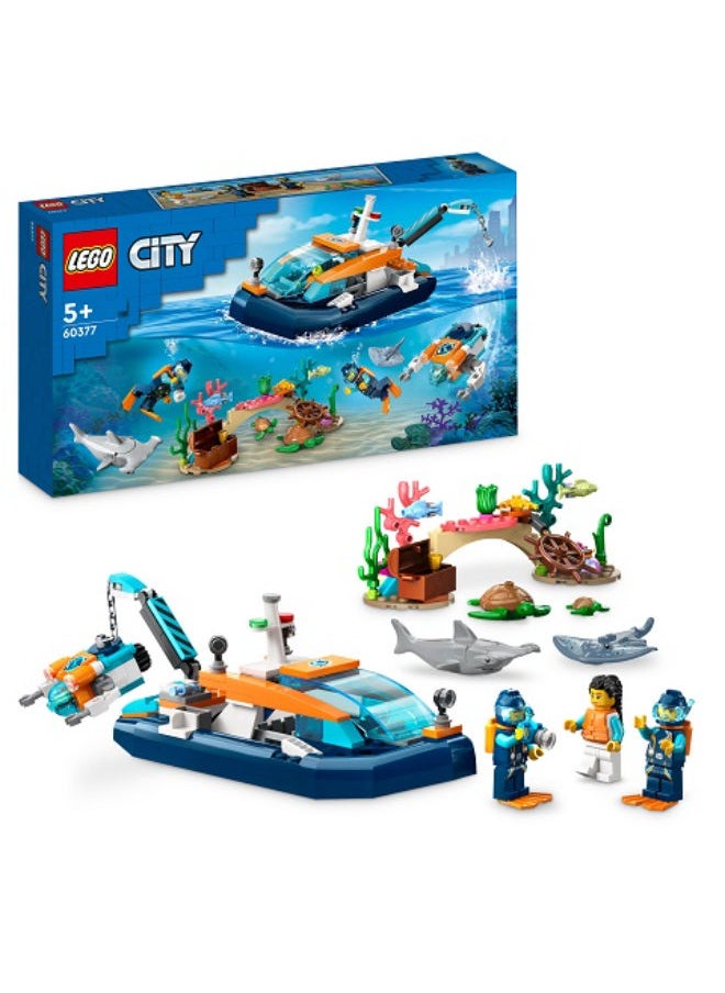 LEGO 60377 Explorer Diving Boat  Building Set  - Image 1