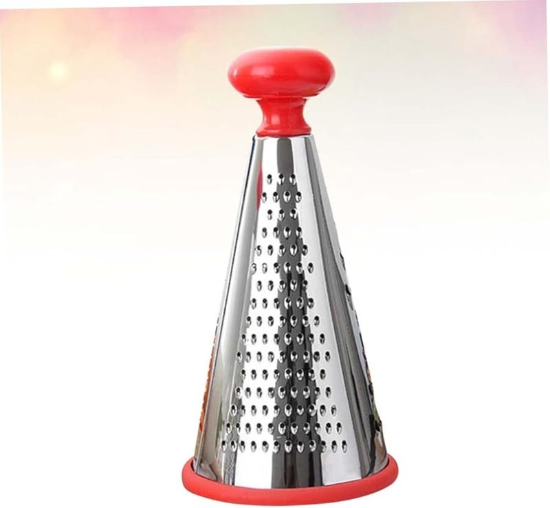 Stainless Steel Three Sided Potato Grater Slicer Multifunctional Kitchen Tool Red Silver - Image 5