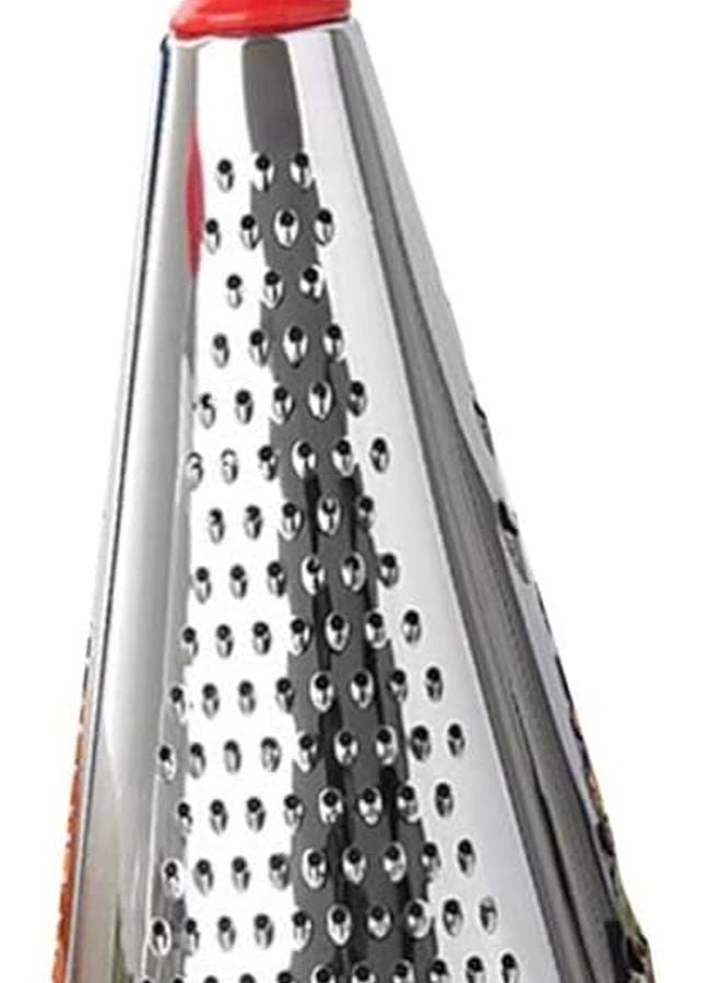 Stainless Steel Three Sided Potato Grater Slicer Multifunctional Kitchen Tool Red Silver - Image 1