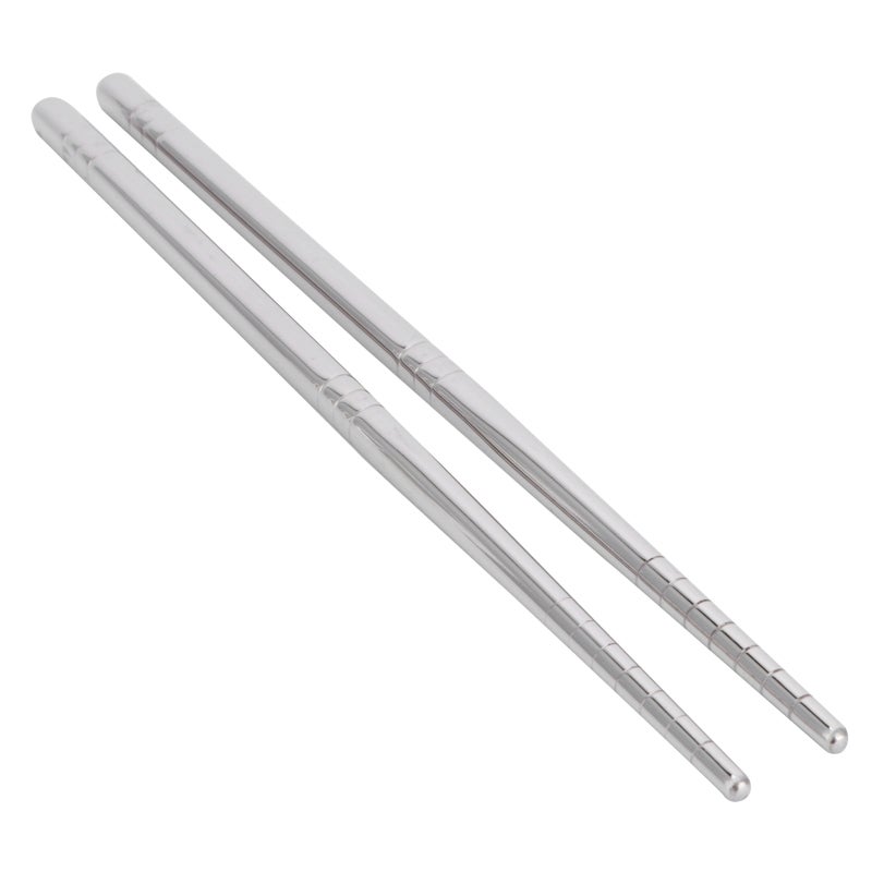 Stainless Steel Chopsticks: Food Grade 304, Dishwasher Safe, Non Slip Reusable Tableware for Home, Restaurants, Parties & Korean Barbecue, Noodles, Sushi - Image 5