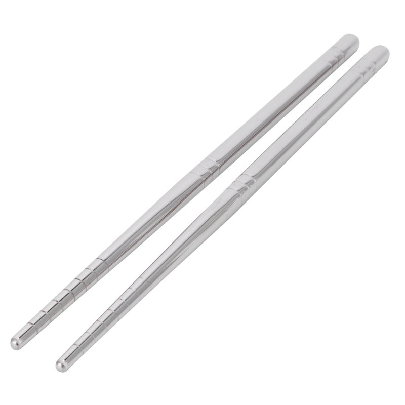 Stainless Steel Chopsticks: Food Grade 304, Dishwasher Safe, Non Slip Reusable Tableware for Home, Restaurants, Parties & Korean Barbecue, Noodles, Sushi - Image 1