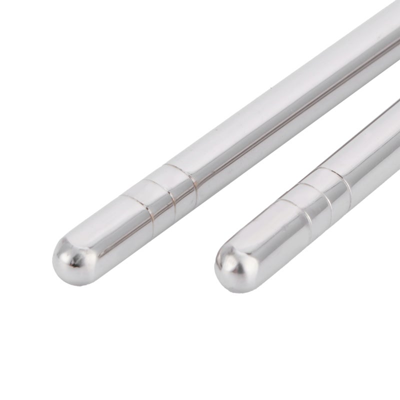 Stainless Steel Chopsticks: Food Grade 304, Dishwasher Safe, Non Slip Reusable Tableware for Home, Restaurants, Parties & Korean Barbecue, Noodles, Sushi - Image 4