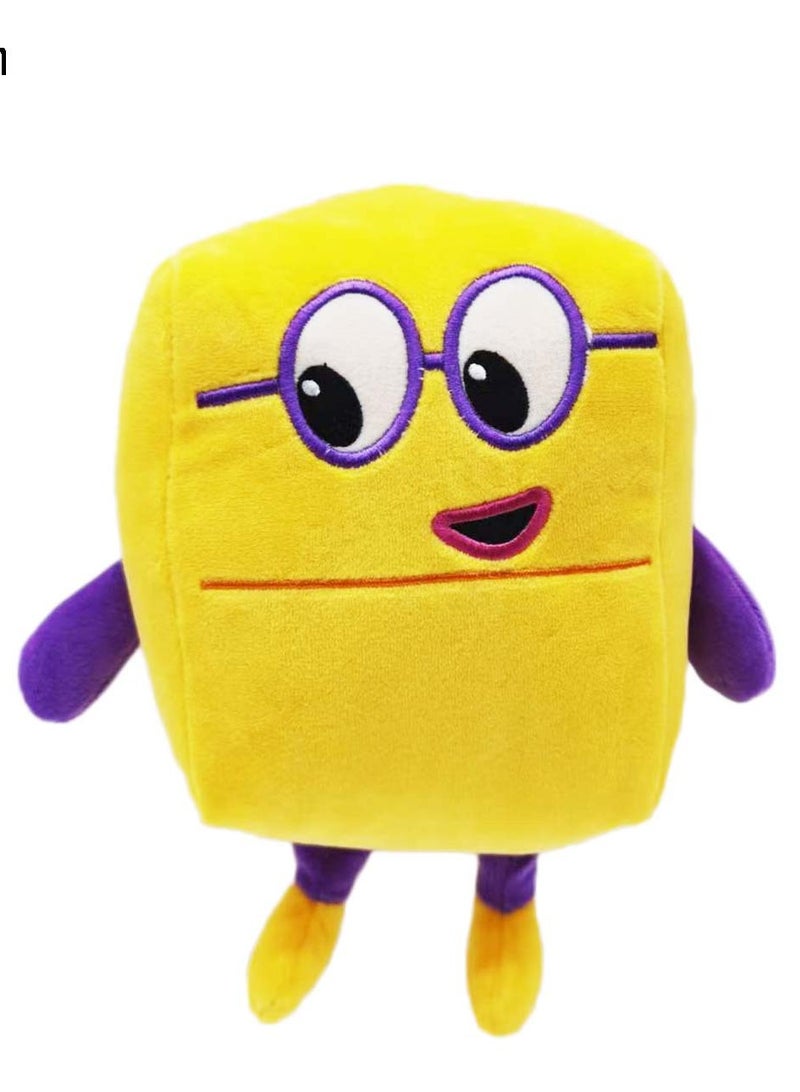 Numberblocks Cartoon Number Plush Doll Toys Educational Stuffed Movie Anime Figure, No.2 Yellow Purple - Image 2