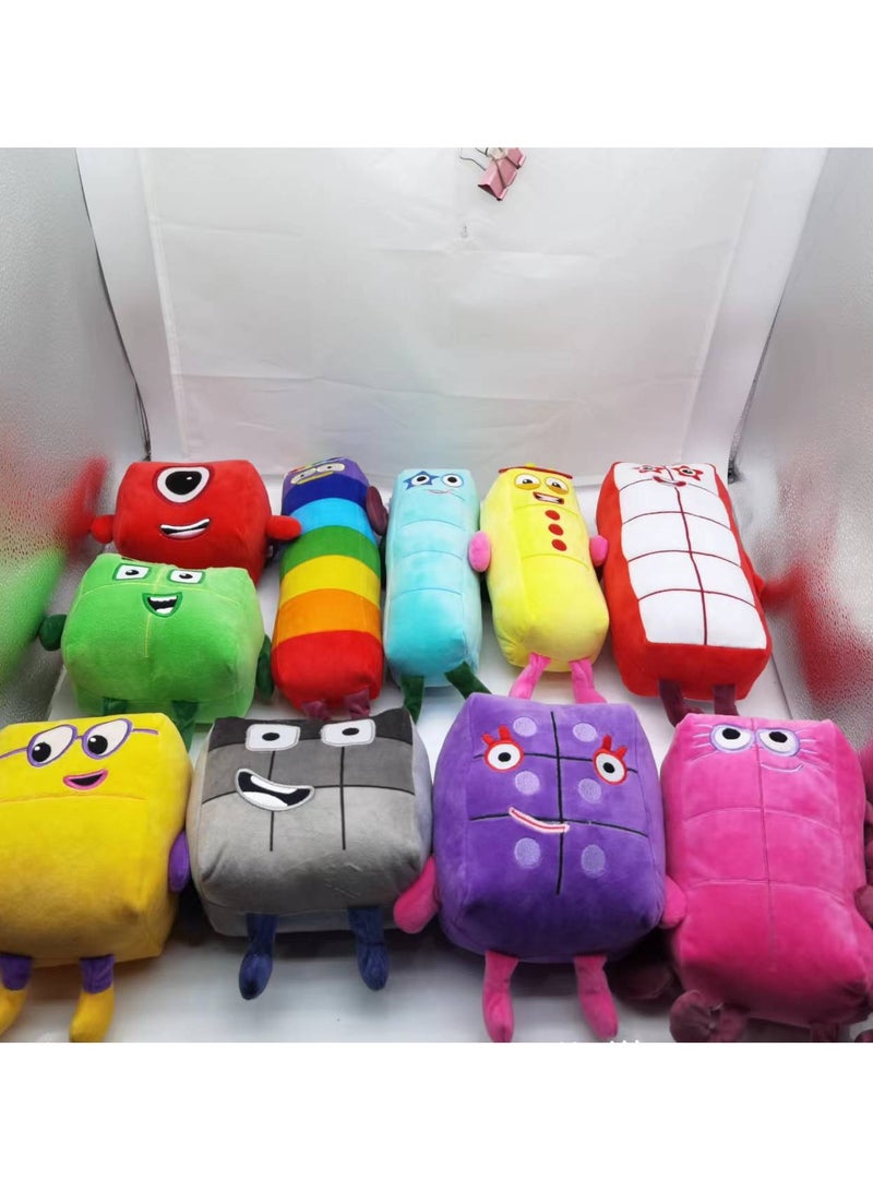 Numberblocks Cartoon Number Plush Doll Toys Educational Stuffed Movie Anime Figure, No.2 Yellow Purple - Image 3