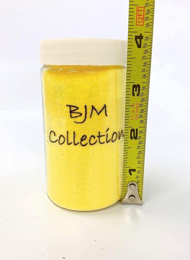BJM Collection مجموعة بي جيه إم، 100 غرام من مسحوق البريق الناعم، زجاجة، فنون وحرف يدوية (أصفر فاتح) - Image 2