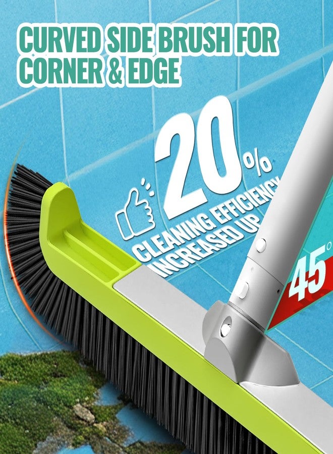 OSAMEDA 18" Pool Brush Head for Cleaning Swimming Pool Walls, Curved Ends High-Efficiency Scrub Brush for Tile, Fiberglass, Flooring and Vinyl Pools, Fits Φ1.25” Poles (Green & Black) - Image 4