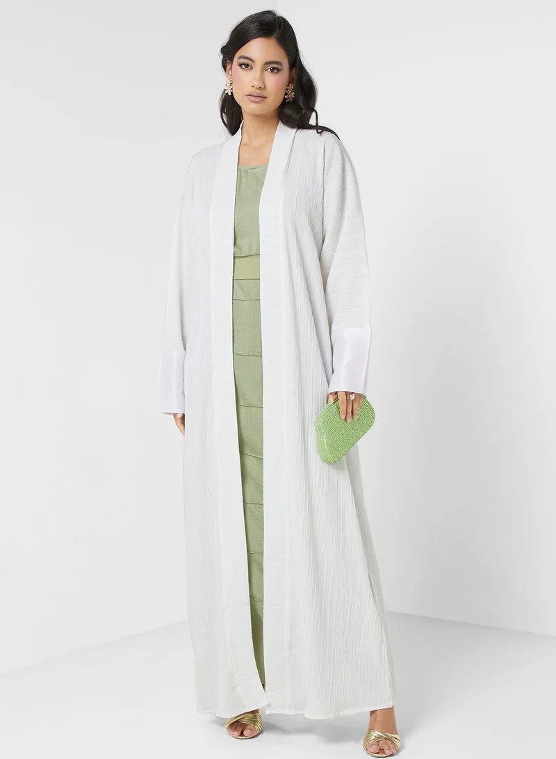 hayas closet V-Neck Open Abaya