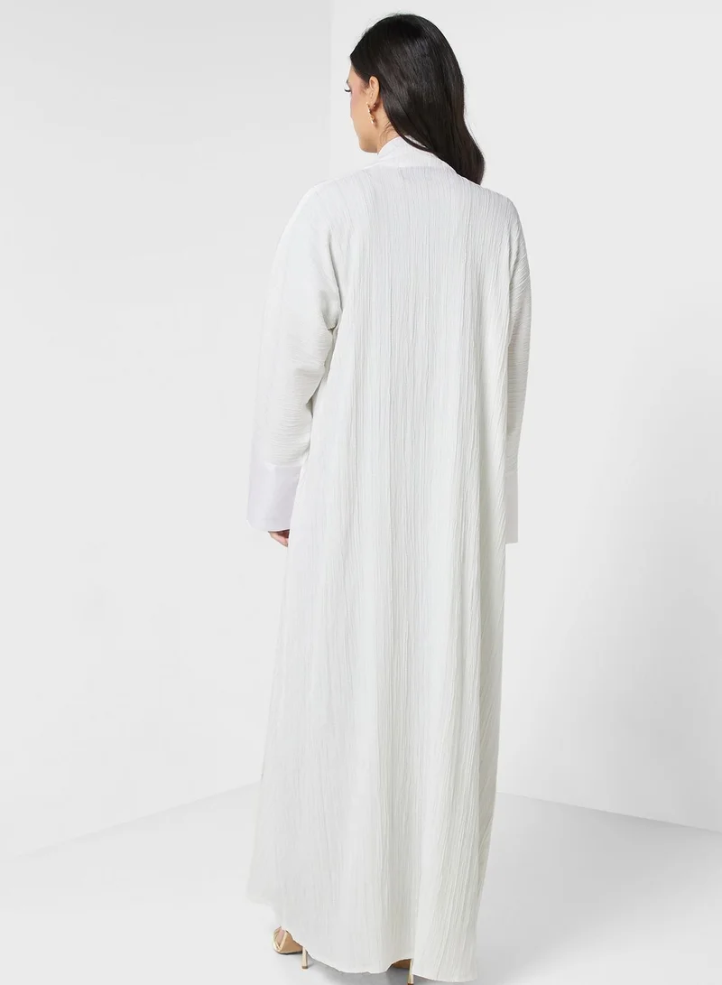 hayas closet V-Neck Open Abaya