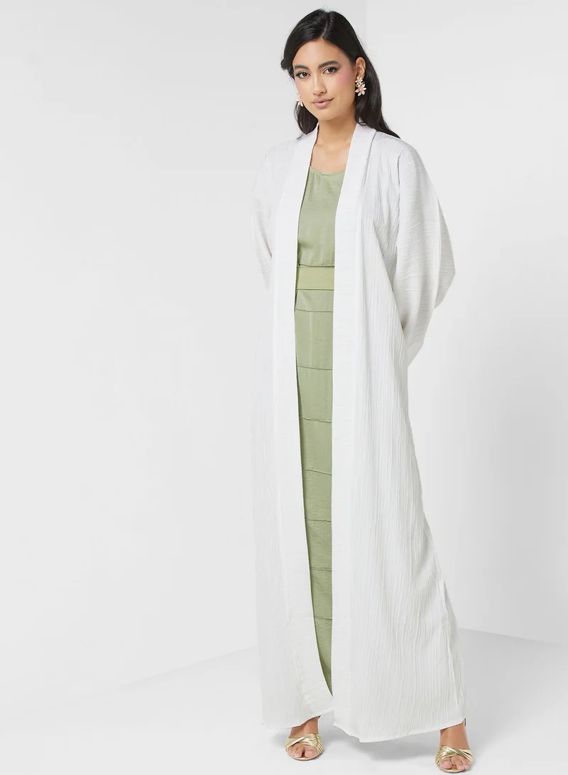 hayas closet V-Neck Open Abaya