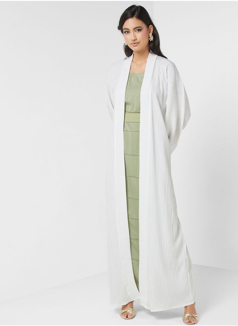 hayas closet - V-Neck Open Abaya - Image 1