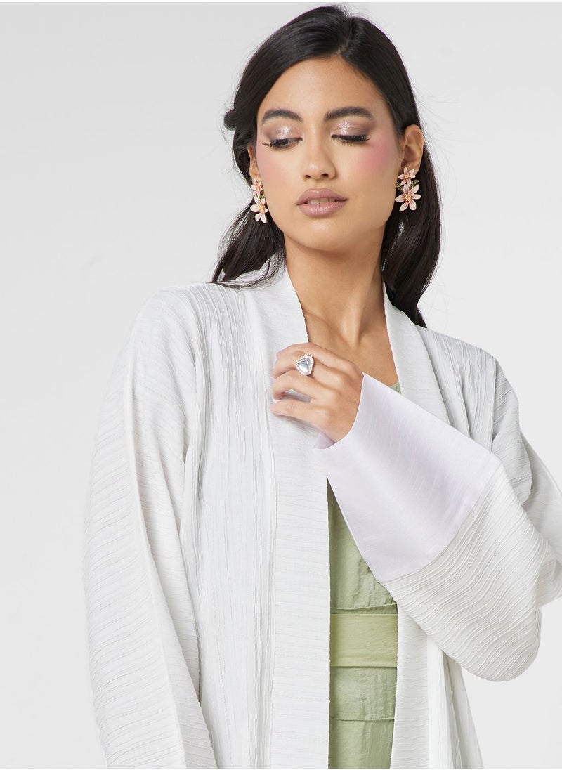 hayas closet - V-Neck Open Abaya - Image 1