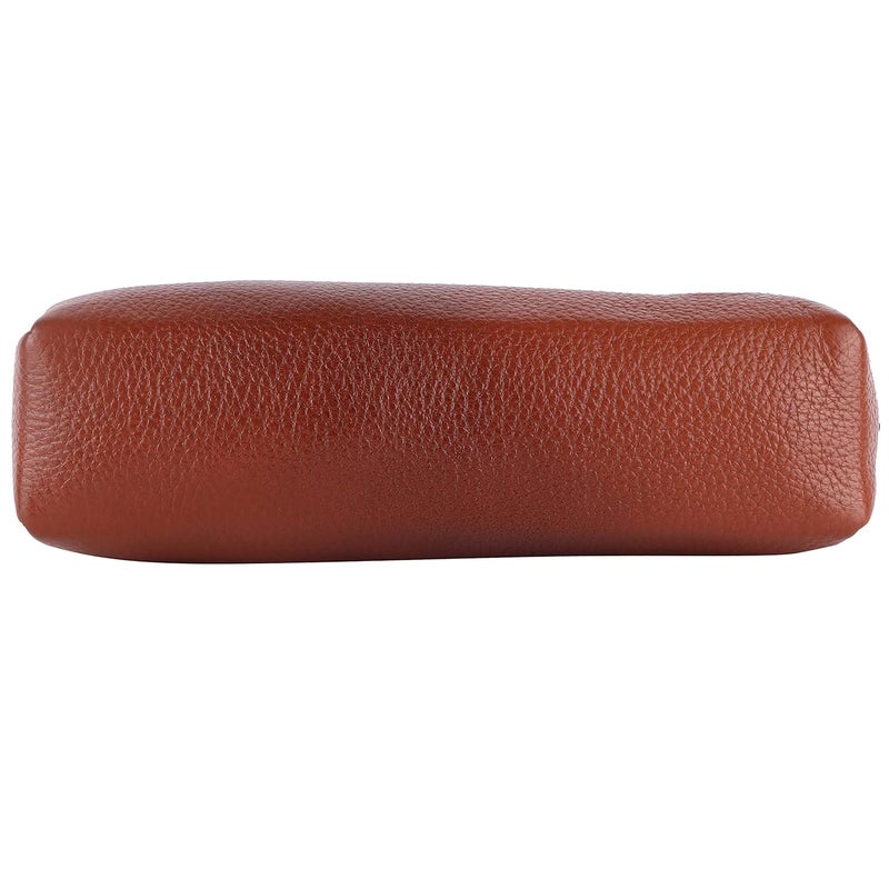 HAMMONDS FLYCATCHER Leather Utility Pouch-Multi-Use Genuine Leather Pencil Case, Cosmetic Pouch, Stationery Pouch, Coin Pouch, Makeup Brush Pouch For Women & Men-School & Office Organizer-Tan - 5 Cm - Image 5