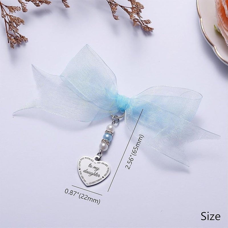 Ralukiia Something Blue Charm Gift for Bride from Mom and Dad, Blue Bridal Bouquet Charm, Daughter Wedding Gifts from Parents, Bridal Shower Gift - Image 4