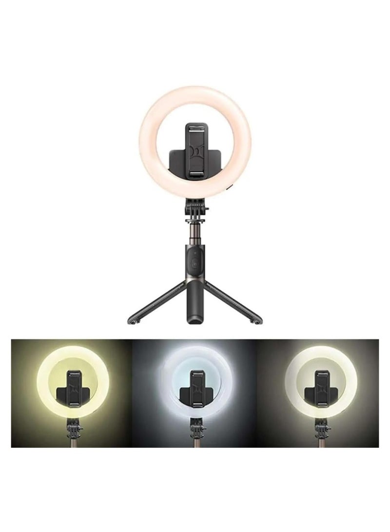 Yesido SF12 Wireless Ring Light With Tripod Selfie Stick (42CM) Black - Image 2