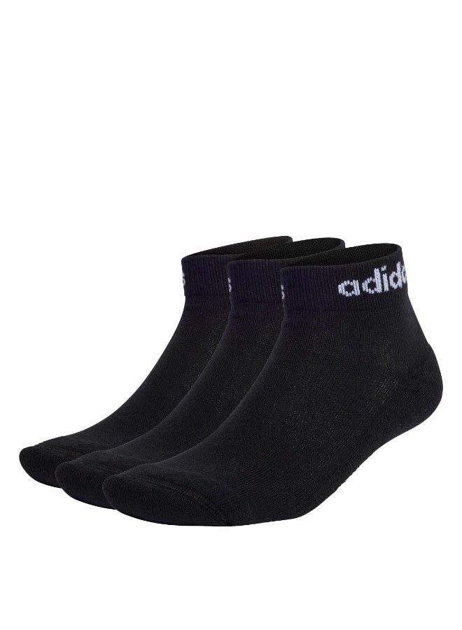 Linear Ankle Cushioned Socks 3 Pairs