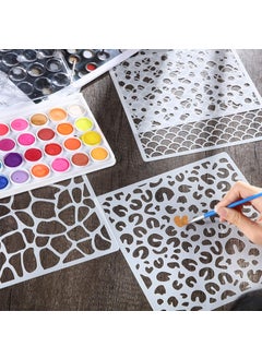Patelai 12 Pieces Animal Print Stencils Animal Art Painting Stencils ReusableÃ‚ DIY Design Templates for Cookie Scrapbooking Wall Furniture Fabric Decoration  - Image 4