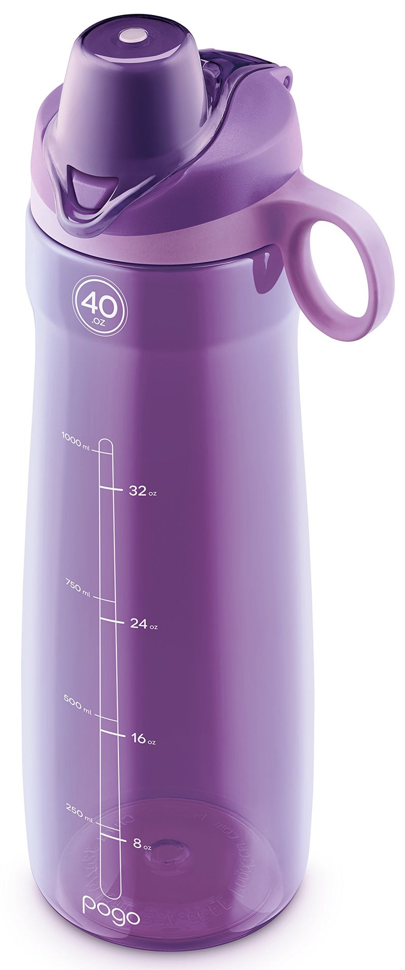 Pogo BPA-Free Tritan Plastic Water Bottle with Chug Lid  40 Oz  Purple - Image 4