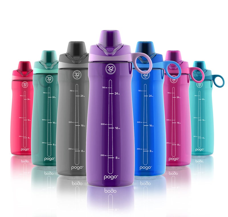 Pogo BPA-Free Tritan Plastic Water Bottle with Chug Lid  40 Oz  Purple - Image 1
