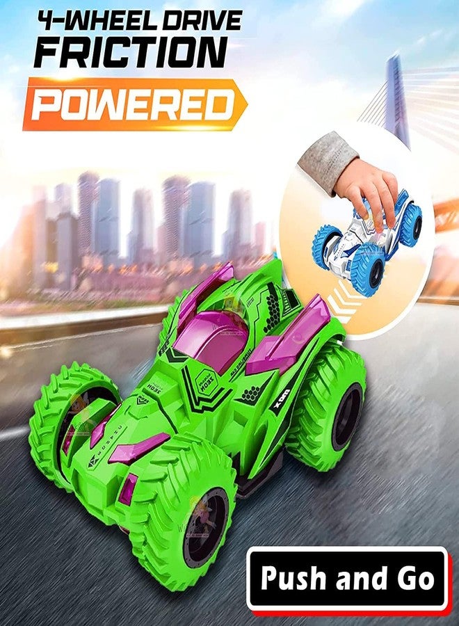 Mallexo 360 Friction Car Animal Dinosaur Toys for Kids 2Pcs Dino Stunt Car Toys Monster Truck Inertia Friction Powered Vehicles Toys Birthday Gifts Car Toys for Boys 3-5 6 7 8 Year (Dino Mix 2pc) - Image 2