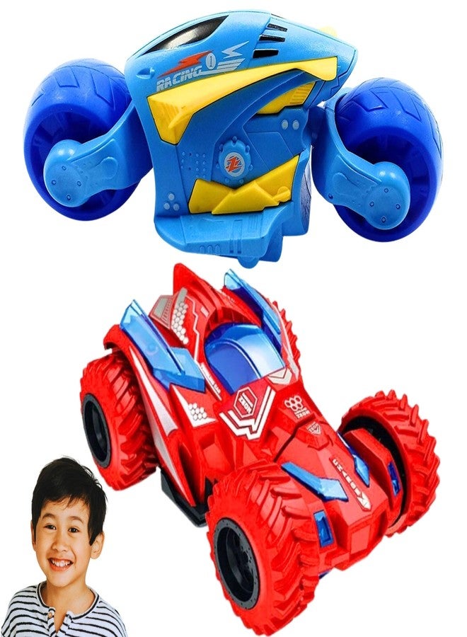 Mallexo 360 Friction Car Animal Dinosaur Toys for Kids 2Pcs Dino Stunt Car Toys Monster Truck Inertia Friction Powered Vehicles Toys Birthday Gifts Car Toys for Boys 3-5 6 7 8 Year (Dino Mix 2pc) - Image 1