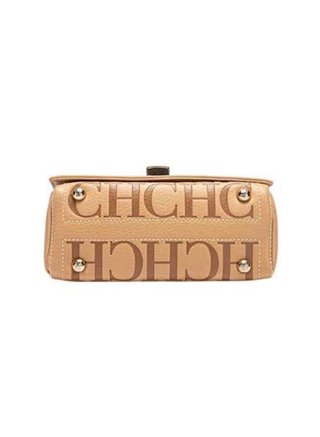 CH CH Fashion Design Model Metal Accessories Buckle Women's Shoulder Bag Luxury Brand Fashion Solid Colour Printed Head Bag - Image 4