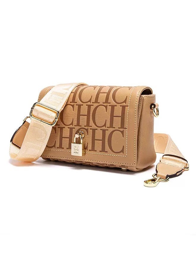 CH CH Fashion Design Model Metal Accessories Buckle Women's Shoulder Bag Luxury Brand Fashion Solid Colour Printed Head Bag - Image 1