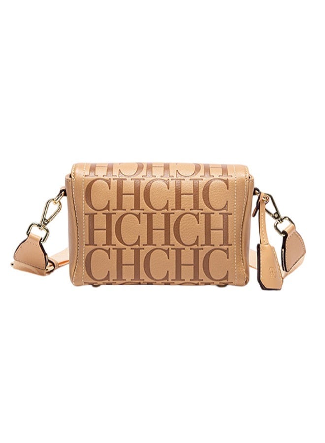 CH CH Fashion Design Model Metal Accessories Buckle Women's Shoulder Bag Luxury Brand Fashion Solid Colour Printed Head Bag - Image 2