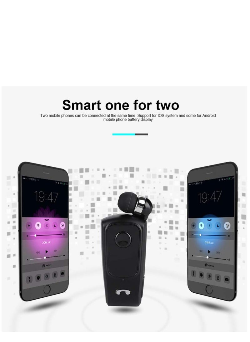 KASTWAVE - Bluetooth Headset, Wireless Retractable Handsfree Earpiece Sports Bluetooth 5.1 Headset Single with Mic Noise Cancelling In-ear Earphone for Driver, Trucker, Bike, Sports, etc - Image 1