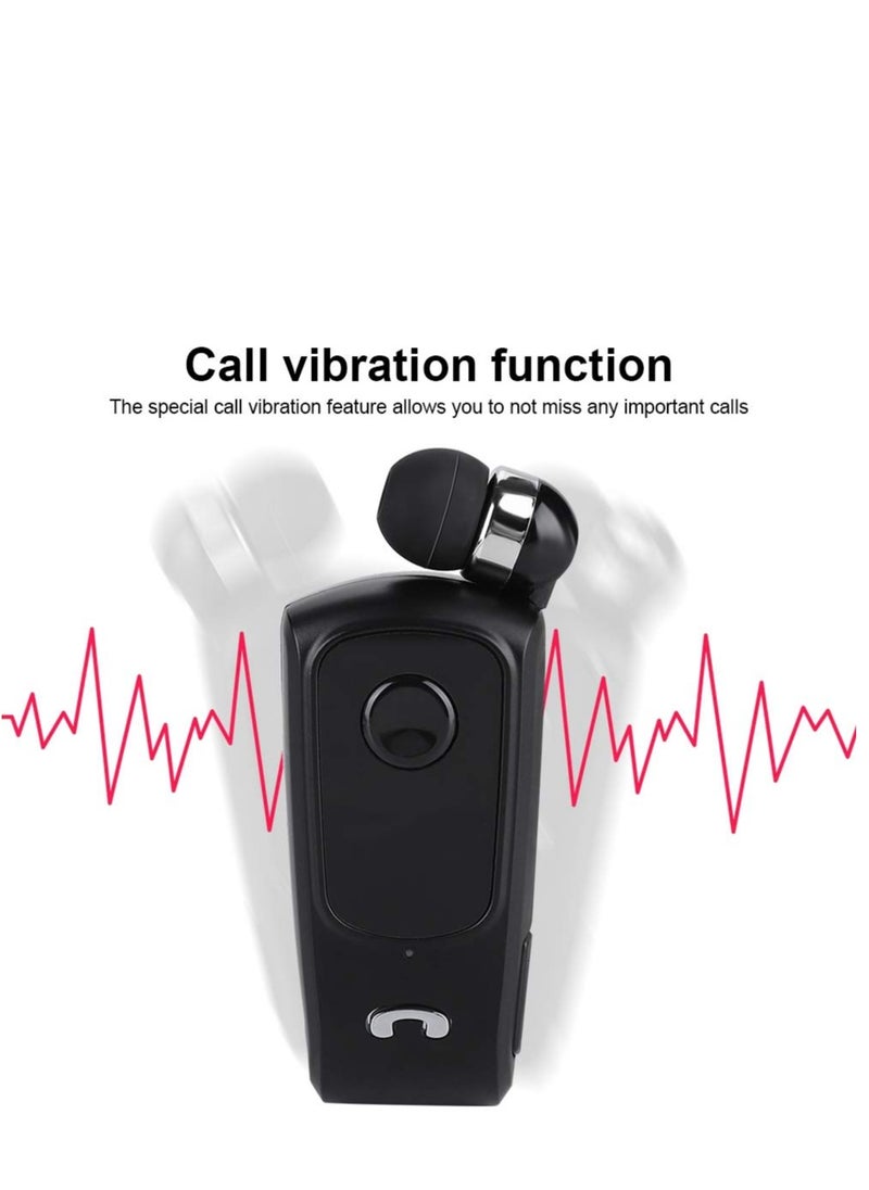 KASTWAVE - Bluetooth Headset, Wireless Retractable Handsfree Earpiece Sports Bluetooth 5.1 Headset Single with Mic Noise Cancelling In-ear Earphone for Driver, Trucker, Bike, Sports, etc - Image 1