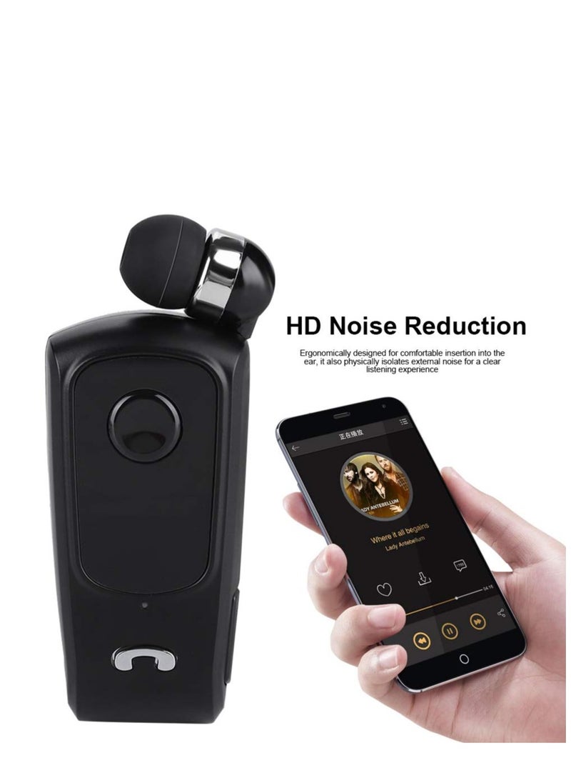 KASTWAVE - Bluetooth Headset, Wireless Retractable Handsfree Earpiece Sports Bluetooth 5.1 Headset Single with Mic Noise Cancelling In-ear Earphone for Driver, Trucker, Bike, Sports, etc - Image 1