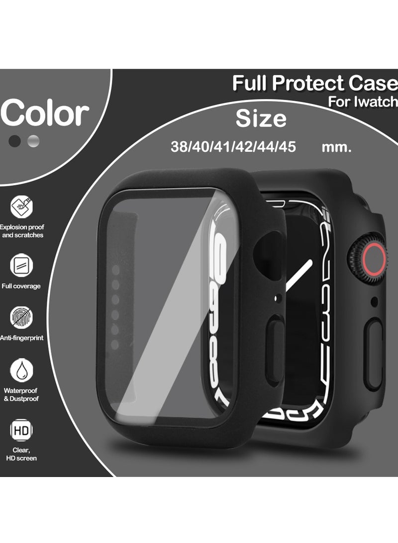 41mm Protective Case With Tempered Glass Screen Protector For Apple Watch 6/7/8/SE  - Image 2