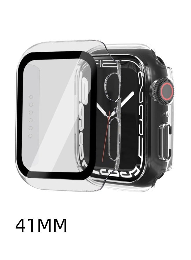 41mm Protective Case With Tempered Glass Screen Protector For Apple Watch 6/7/8/SE  - Image 1