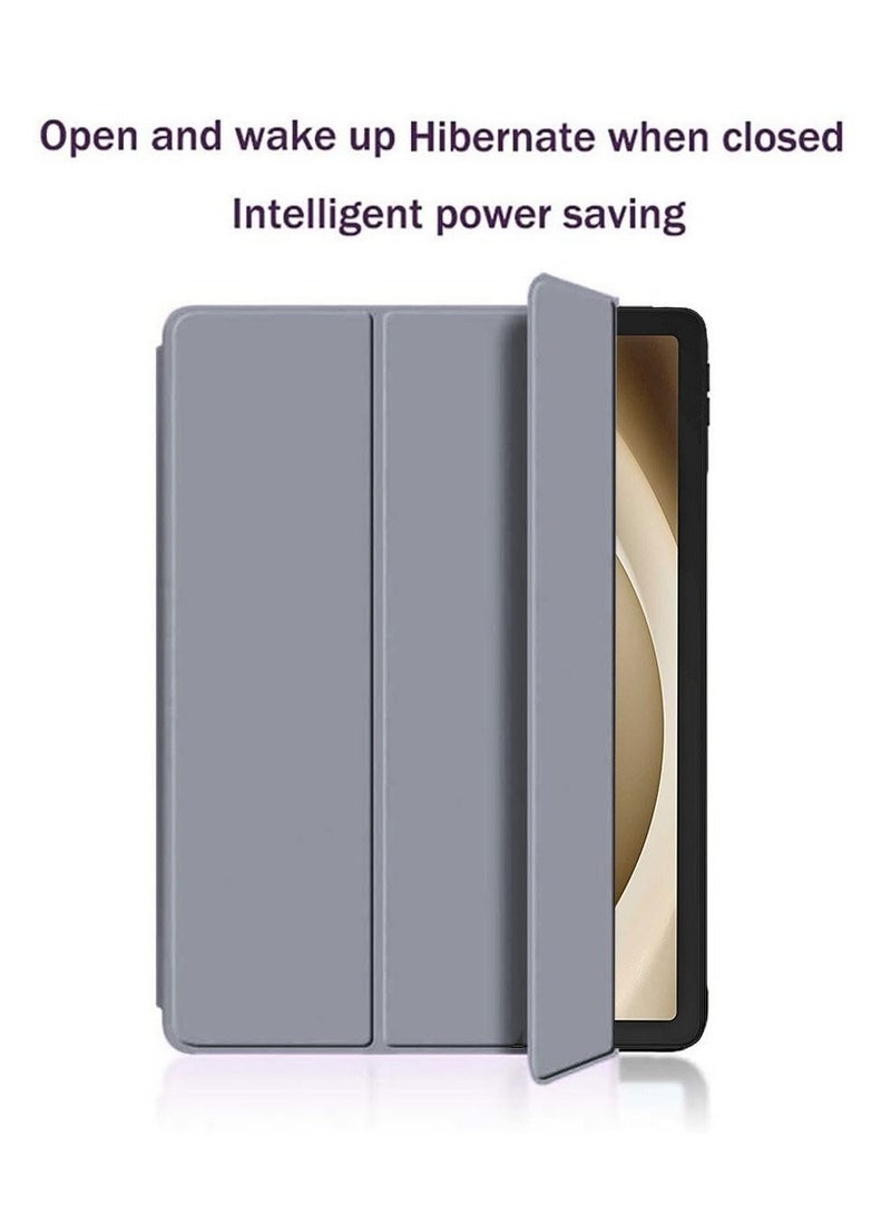Techie غطاء خلفي ذكي قابل للطي مع وظيفة الاستيقاظ/النوم التلقائية لجهاز سامسونج جالكسي تاب A9 8.7 إنش 2023 - رمادي - Image 3