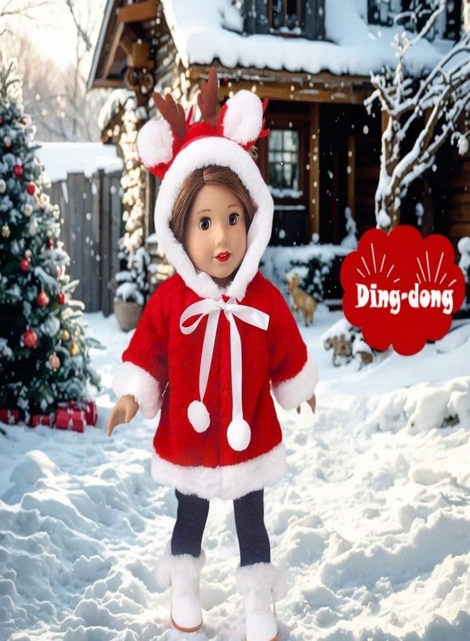 TianBo 1pcs 18 Inch American Doll Clothes Christmas Outfit and Accessory Playset - for 18 Inch Dolls (Doll Not Included) (Red) - Image 4