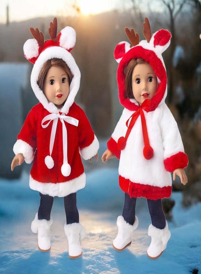 TianBo 1pcs 18 Inch American Doll Clothes Christmas Outfit and Accessory Playset - for 18 Inch Dolls (Doll Not Included) (Red) - Image 3