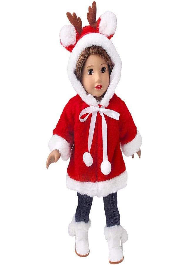 TianBo 1pcs 18 Inch American Doll Clothes Christmas Outfit and Accessory Playset - for 18 Inch Dolls (Doll Not Included) (Red) - Image 1