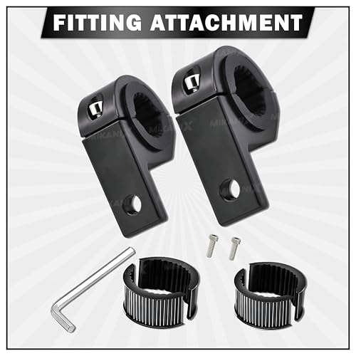 MIKANIX Universal Fog Light Clamp LED Bar Clamp Mounting Holder Bracket Kit with Rubber Insert for Bike, SUV Car, Jeep and Off Road Vehicles (Pack of 2) - Image 3