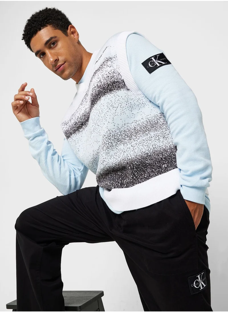 Calvin Klein Jeans Spray Jacquard Sweater